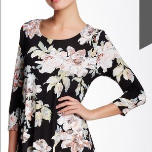 Karen Kane Pastel Floral Maggie Trapeze Dress